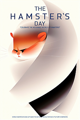 PSD 편집이미지 포스터 추상 사람없음 주황색 웨이브 햄스터 이미지편집 세계햄스터의날 기념일 컬러 무늬 반려동물 설치류 파일형식