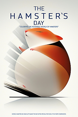 PSD 편집이미지 포스터 추상 사람없음 주황색 웨이브 햄스터 이미지편집 세계햄스터의날 기념일 컬러 무늬 반려동물 설치류 파일형식