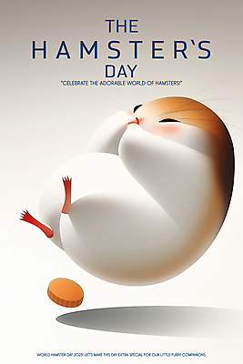 PSD 편집이미지 포스터 추상 사람없음 주황색 웨이브 햄스터 이미지편집 세계햄스터의날 기념일 컬러 무늬 반려동물 설치류 파일형식