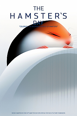 PSD 편집이미지 포스터 추상 사람없음 주황색 웨이브 햄스터 이미지편집 세계햄스터의날 기념일 컬러 무늬 반려동물 설치류 파일형식