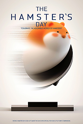 PSD 편집이미지 포스터 추상 사람없음 주황색 웨이브 햄스터 이미지편집 세계햄스터의날 기념일 컬러 무늬 반려동물 설치류 파일형식