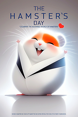 PSD 편집이미지 포스터 추상 웃음 사람없음 빛 손들기 주황색 하트 웨이브 햄스터 이미지편집 세계햄스터의날 모양 기념일 컬러 무늬 모션 표정 반려동물 설치류 파일형식