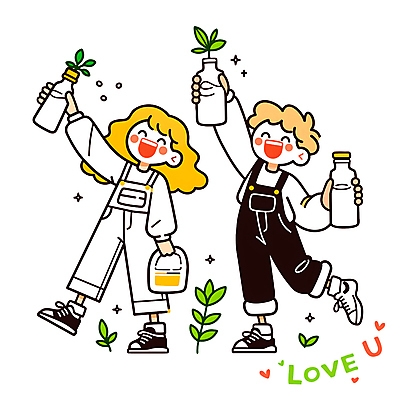 전신 PSD 식물 여자 남자 화분 어린이 일러스트 웃음 들기 소녀 소년 두명 반짝임 자연보호 앞치마 물병 장바구니 다리들기 어린이만 세계환경의날 환경기념일 일러캐릭터 캐릭터 기념일 모션 자연 표정 사람 쇼핑 바구니 환경 보호 물통 파일형식 법정기념일