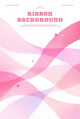 PSD 리본 분홍색 백그라운드 일러스트 추상 수채화 사람없음 반짝임 끈 겹침 국내일러스트 컬러 무늬 모션 파일형식