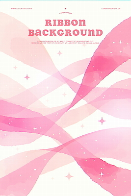 PSD 리본 분홍색 백그라운드 일러스트 추상 수채화 사람없음 반짝임 끈 겹침 국내일러스트 컬러 무늬 모션 파일형식