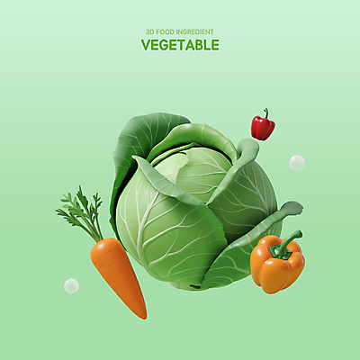 PSD 아이콘 식재료 파프리카 사람없음 초록색 3D아이콘 3D 당근 신선 양배추 엘리먼트 편집3D 컬러 채소 뿌리채소 디지털합성 파일형식