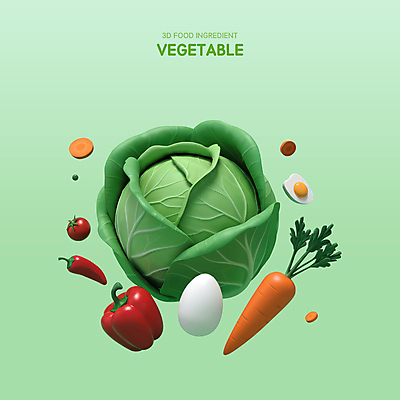 PSD 아이콘 식재료 방울토마토 고추 사람없음 초록색 3D아이콘 3D 당근 신선 양배추 슬라이스 삶은계란 엘리먼트 편집3D 컬러 토마토 채소 뿌리채소 계란 계란요리 디지털합성 파일형식