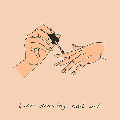 손 라인일러스트 일러스트 들기 취미 신체부위 네일아트 라인아트 매니큐어 드로잉 베이지색 국내일러스트 AI파일 선 컬러 모션 미술 사람 뷰티 화장품 파일형식 벡터