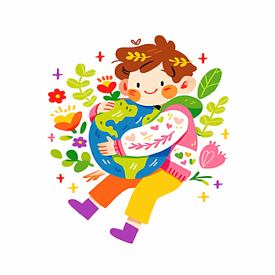 JPG 전신 남자 꽃 지구 어린이 잎 일러스트 안기 자연 따뜻함 사랑 한명 미소 소년 컬러풀 환경 하트 보호 순수 소년한명만 국내일러스트 AI일러스트 AI콘텐츠 모양 식물 1 감정 컬러 컨셉 모션 표정 사람 생태계 남자한명만 소년만 파일형식