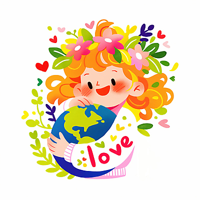 JPG 여자 꽃 지구 어린이 잎 일러스트 안기 자연 따뜻함 사랑 한명 미소 소녀 상반신 컬러풀 환경 하트 보호 순수 소녀한명만 국내일러스트 AI일러스트 AI콘텐츠 모양 식물 1 감정 컬러 컨셉 모션 표정 사람 생태계 여자한명만 소녀만 파일형식