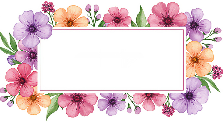 JPG 가로배너 꽃 잎 일러스트 수채화 사람없음 자주색 꽃프레임 국내일러스트 AI일러스트 AI콘텐츠 식물 배너 컬러 프레임 가로 파일형식