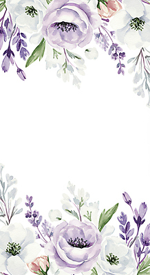 JPG 꽃 세로배너 일러스트 수채화 사람없음 연보라색 꽃프레임 국내일러스트 AI일러스트 AI콘텐츠 식물 배너 프레임 세로 보라색 파일형식