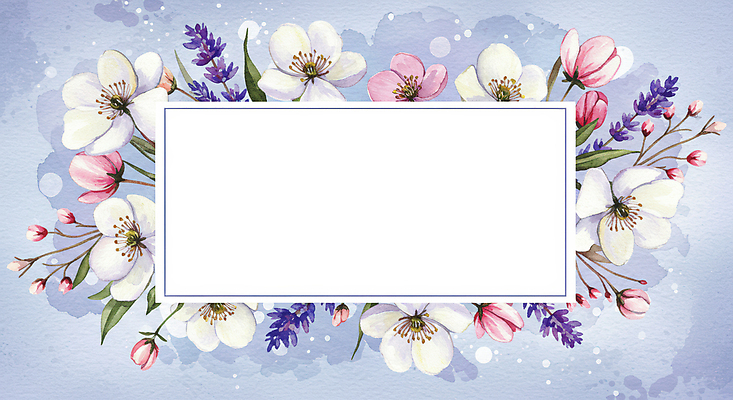 JPG 가로배너 꽃 잎 일러스트 수채화 사람없음 보라색 꽃프레임 국내일러스트 AI일러스트 AI콘텐츠 식물 배너 컬러 프레임 가로 파일형식