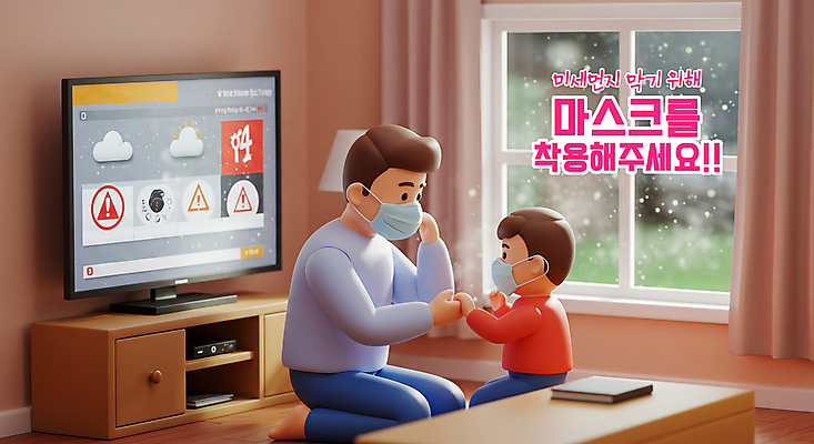 전신 PSD 편집이미지 남자 어린이 창문 탁자 집안 소년 성인 두명 갈색 3D 마주보기 손잡기 텔레비전 커튼 무릎꿇기 서랍장 예방 건강수칙 마스크착용 부자지간 남자만 미세먼지 편집3D 아들 컬러 가구 가족 모션 실내 건강 마스크 사람 전자제품 아빠 사회이슈 디지털합성 먼지 파일형식