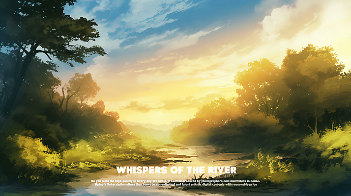 PSD 구름 일러스트 자연 하늘 풍경 사람없음 강 햇빛 평화 일몰 풀잎 숲속 국내일러스트 자연요소 컨셉 잎 태양 노을 풀_식물 숲 생태계 파일형식