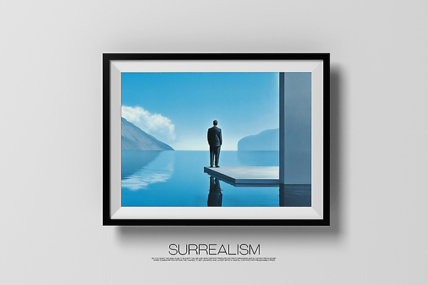 전신 PSD 구름 편집이미지 남자 예술 벽 바다 섬 액자 하늘 미술 한명 서기 성인 파란색 반사 작품 전시품 성인남자한명만 초현실주의 이미지편집 자연요소 1 컬러 모션 문화예술 사람 전시 남자한명만 성인남자만 파일형식