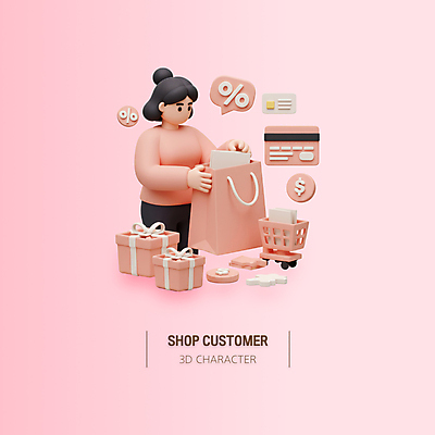 PSD 편집이미지 여자 종이 분홍색 말풍선 3D캐릭터 한명 들기 성인 선물상자 쇼핑 쇼핑백 3D 달러 동전 쇼핑카 신용카드 성인여자한명만 편집3D 캐릭터 1 컬러 돈 가방 모션 선물 사람 금융 상자 카트 디지털합성 여자한명만 성인여자만 파일형식