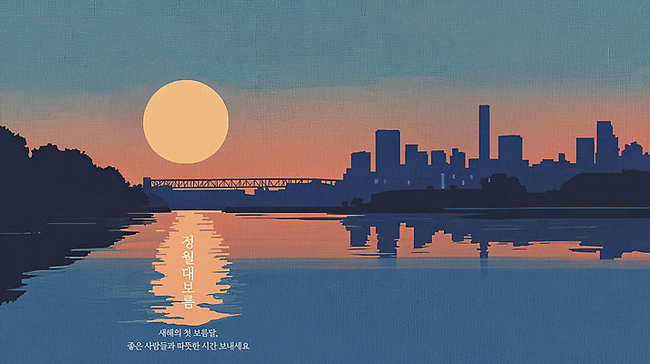 PSD 일러스트 밤하늘 풍경 사람없음 강 반사 평화 일몰 보름달 도시 정월대보름 빌딩숲 풍경화 가교 국내일러스트 건축물 명절 컨셉 하늘 빌딩 노을 달 야간 그림 파일형식