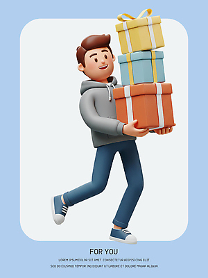 전신 PSD 편집이미지 남자 3D캐릭터 한명 웃음 들기 성인 선물상자 3D 쌓기 즐거움 성인남자한명만 편집3D 캐릭터 1 감정 모션 표정 선물 사람 상자 디지털합성 남자한명만 성인남자만 파일형식