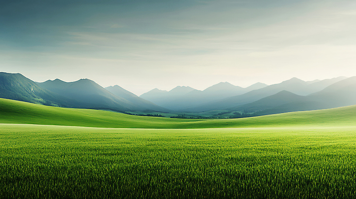 JPG 편집이미지 풍경 잔디 초원 사람없음 초록색 고요 봄 산맥 편집실사 AI포토 AI콘텐츠 식물 계절 컬러 산 CG 파일형식