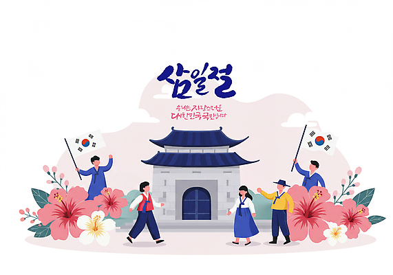 PSD 구름 모자 여자 남자 고건축 잎 일러스트 들기 여러명 성인 손들기 걷기 태극기 한복 삼일절 무궁화 성문 애국심 국민 얼굴없음 성인만 만세운동 대한독립 국내일러스트 자연요소 식물 한국전통 건축물 잡화 꽃 다수 모션 사람 공휴일 성 국기 전통의상 국경일 독립 독립운동 파일형식