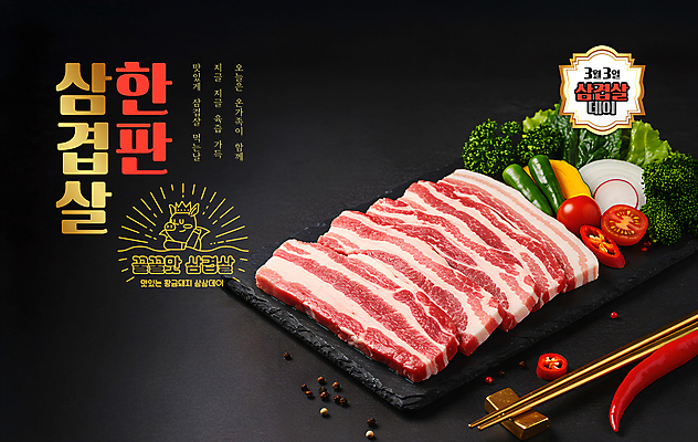 PSD 편집이미지 접시 젓가락 방울토마토 고추 양파 왕관 돼지고기 미소 사람없음 손들기 검은색 신선 돼지 브로콜리 삼겹살 단호박 삼겹살데이 젓가락받침대 플레이팅 이미지편집 식기 컬러 토마토 채소 포유류 모션 데이이벤트 호박 수저 표정 육류 상차림 수저받침대 파일형식