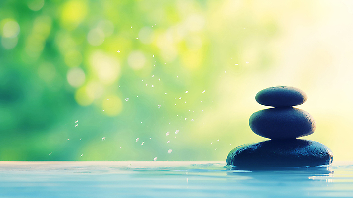 JPG 편집이미지 자연 사람없음 초록색 빛 평화 고요 조약돌 물방울 명상 보케 힐링 편집실사 젠 AI포토 AI콘텐츠 컬러 컨셉 쌓기 돌_바위 CG 생태계 파일형식