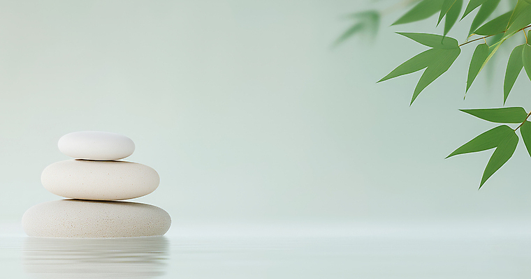 JPG 편집이미지 자연 나뭇잎 사람없음 평화 고요 수면 명상 편집실사 젠 AI포토 AI콘텐츠 컨셉 잎 물 쌓기 돌_바위 CG 생태계 파일형식