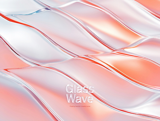PSD 편집이미지 곡선 유리 사람없음 웨이브 코랄 이미지편집 선 컬러 재질 파일형식