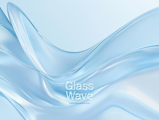 PSD 편집이미지 하늘색 곡선 유리 사람없음 웨이브 이미지편집 선 재질 파란색 파일형식