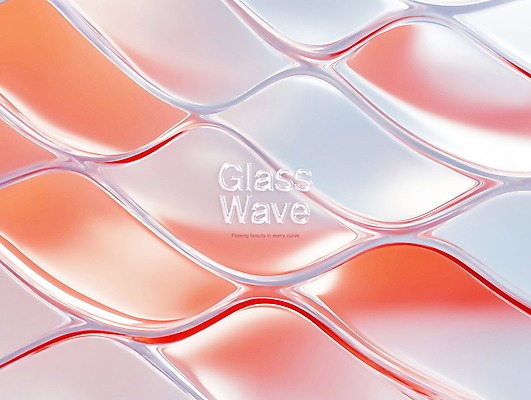 PSD 편집이미지 곡선 유리 사람없음 웨이브 코랄 이미지편집 선 컬러 재질 파일형식