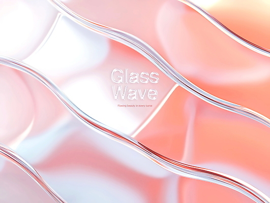 PSD 편집이미지 곡선 유리 사람없음 웨이브 코랄 이미지편집 선 컬러 재질 파일형식