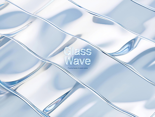 PSD 편집이미지 하늘색 곡선 유리 사람없음 은색 웨이브 이미지편집 선 컬러 재질 파란색 파일형식