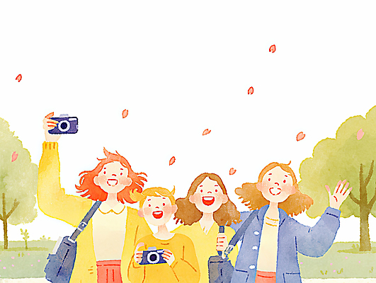 JPG 나무 여자 꽃잎 일러스트 청소년 수채화 미소 들기 여러명 상반신 친구 카메라 크로스백 손인사 감성 봄여행 십대여자만 국내일러스트 AI일러스트 AI콘텐츠 식물 꽃 여행 다수 컨셉 가방 관계 모션 표정 사람 전자제품 봄 인사 여자만 십대만 파일형식