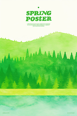 PSD 나무 일러스트 수채화 산 사람없음 초록색 평화 봄풍경 물가 숲 국내일러스트 식물 컬러 컨셉 풍경 봄 파일형식