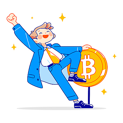 전신 남자 행복 일러스트 한명 웃음 정장 성인 반짝임 손들기 동전 잡기 직장인 재테크 투자 다리들기 성인남자한명만 가상화폐 블록체인 국내일러스트 AI파일 직업 1 옷 감정 돈 비즈니스 모션 표정 사람 금융 남자한명만 성인남자만 파일형식 벡터 4차산업