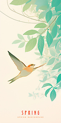 PSD 일러스트 자연 나뭇잎 사람없음 초록색 봄풍경 나뭇가지 비행 분위기 날갯짓 제비 산뜻 국내일러스트 나무 컬러 컨셉 잎 조류 풍경 봄 생태계 파일형식