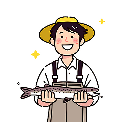 남자 일러스트 낚시 직업캐릭터 작업복 어류 어업 한명 웃음 들기 상반신 성인 반짝임 어부 멜빵 방수복 챙모자 성인남자한명만 일러캐릭터 AI파일 직업 캐릭터 모자_잡화 1 잡화 옷 산업 모션 레저 표정 사람 수중동물 남자한명만 성인남자만 파일형식 벡터