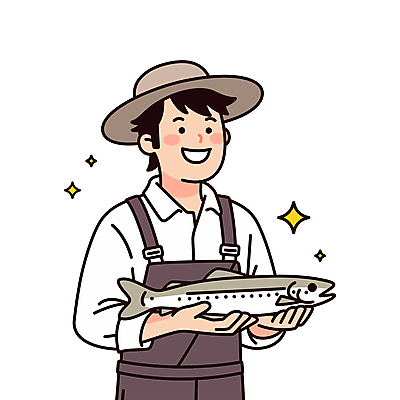 남자 일러스트 낚시 직업캐릭터 작업복 어류 어업 한명 웃음 들기 상반신 성인 반짝임 어부 멜빵 방수복 챙모자 성인남자한명만 일러캐릭터 AI파일 직업 캐릭터 모자_잡화 1 잡화 옷 산업 모션 레저 표정 사람 수중동물 남자한명만 성인남자만 파일형식 벡터