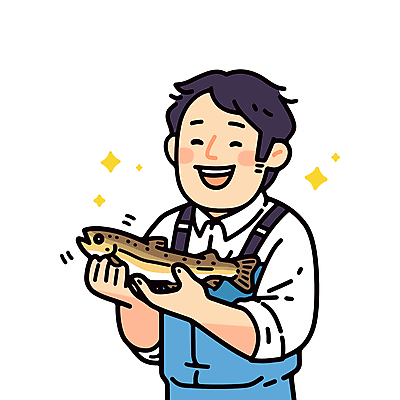 남자 일러스트 낚시 직업캐릭터 작업복 어류 어업 한명 웃음 들기 상반신 성인 반짝임 어부 멜빵 방수복 성인남자한명만 일러캐릭터 AI파일 직업 캐릭터 1 잡화 옷 산업 모션 레저 표정 사람 수중동물 남자한명만 성인남자만 파일형식 벡터