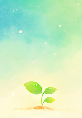 JPG 잎 일러스트 자연 따뜻함 사람없음 초록색 햇빛 새싹 흙 봄풍경 이슬 그라데이션 국내일러스트 AI일러스트 AI콘텐츠 식물 컬러 풍경 태양 봄 생태계 파일형식