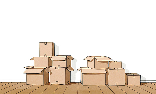 JPG 일러스트 사람없음 쌓기 정리 이삿짐 택배상자 포장이사 국내일러스트 AI일러스트 AI콘텐츠 모션 상자 이사 택배 파일형식