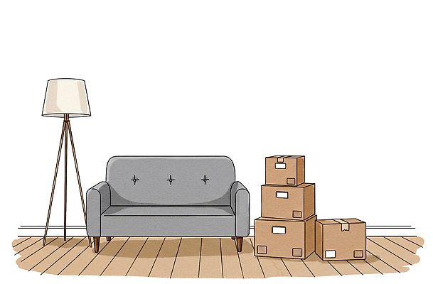 JPG 일러스트 조명 사람없음 소파 쌓기 청소 정리 이삿짐 택배상자 포장이사 국내일러스트 AI일러스트 AI콘텐츠 의자 모션 상자 이사 택배 파일형식