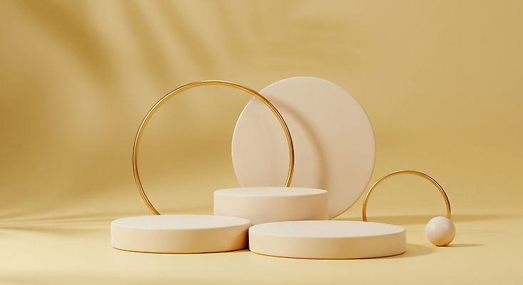 JPG 편집이미지 잎 그림자 사람없음 노란색 봄 원형 오브젝트 포디움 미니멀 편집실사 AI포토 AI콘텐츠 도형 식물 계절 컬러 무대 CG 파일형식