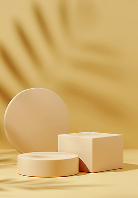 JPG 편집이미지 잎 그림자 사람없음 노란색 봄 원형 오브젝트 포디움 미니멀 편집실사 AI포토 AI콘텐츠 도형 식물 계절 컬러 무대 CG 파일형식