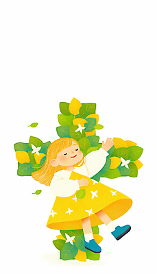 JPG 전신 여자 종교 어린이 잎 일러스트 한명 미소 소녀 노란색 평화 눈감음 봄 잠 손뻗기 십자가모양 소녀한명만 국내일러스트 AI일러스트 AI콘텐츠 모양 식물 1 계절 컬러 컨셉 십자가 모션 표정 사람 여자한명만 소녀만 파일형식