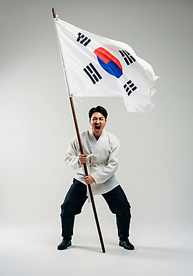 JPG 전신 편집이미지 남자 한명 들기 성인 외침 깃발 태극기 삼일절 깃대 기수 광복절 남자한복 투쟁 의료성형뷰티 성인남자한명만 편집실사 AI인물포토 AI콘텐츠 1 모션 사람 공휴일 소리 국기 한복 국경일 CG 남자한명만 성인남자만 파일형식 AI포토