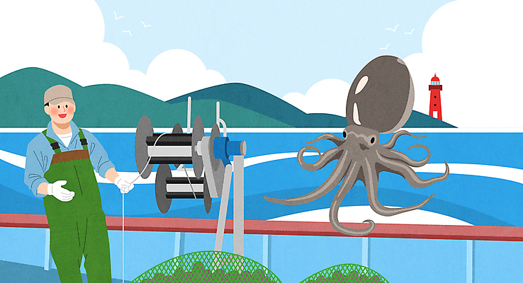 구름 모자 남자 바다 일러스트 하늘 산 등대 어업 한명 성인 봄 그물 어부 어획 주꾸미 선박 성인남자한명만 제철음식 국내일러스트 AI파일 자연요소 직업 1 잡화 계절 산업 음식 수상교통 연체동물 사람 수중동물 제철 남자한명만 성인남자만 파일형식 벡터