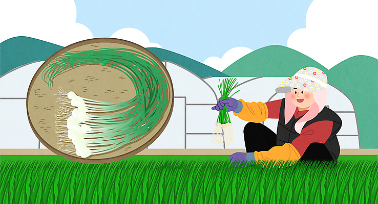 전신 구름 모자 여자 밭 일러스트 하늘 한명 들기 성인 농사 봄 수확 농부 비닐하우스 웅크림 달래 성인여자한명만 제철음식 국내일러스트 AI파일 자연요소 직업 1 잡화 계절 음식 농업 채소 모션 사람 제철 여자한명만 성인여자만 파일형식 벡터