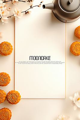 PSD 편집이미지 꽃 사람없음 나뭇가지 분위기 찻주전자 베이지색 전통과자 카피스페이스 월병 이미지편집 나무 식물 컬러 컨셉 주전자 과자 공백 중국전통 파일형식